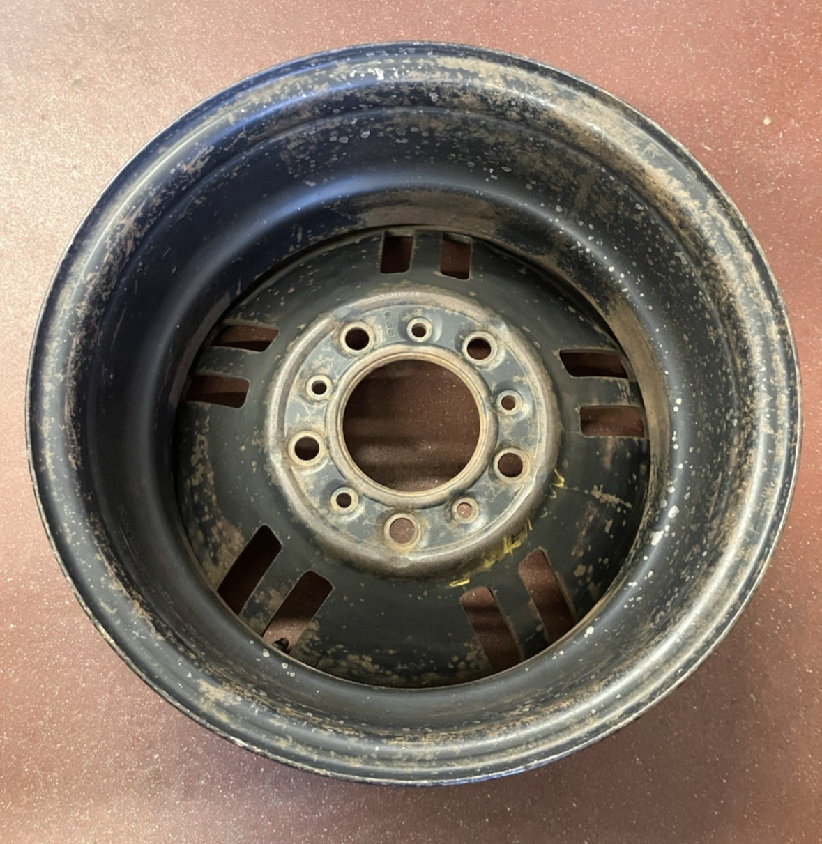 15X7 10 Slot Steel Wheel, 1989-1992 Dodge Pickup, 5 1/2" Bolt Circle