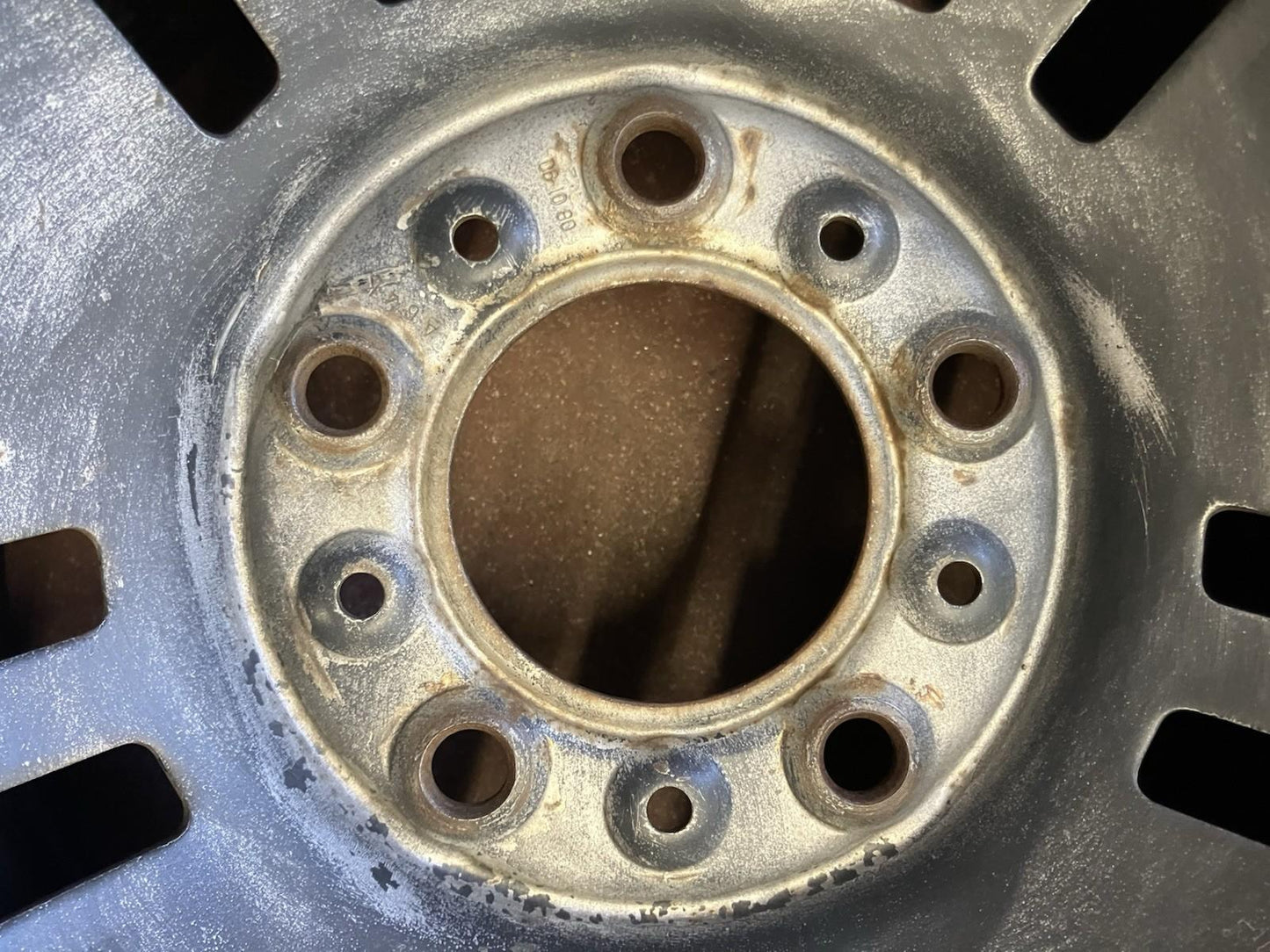 15X7 10 Slot Steel Wheel, 1989-1992 Dodge Pickup, 5 1/2" Bolt Circle