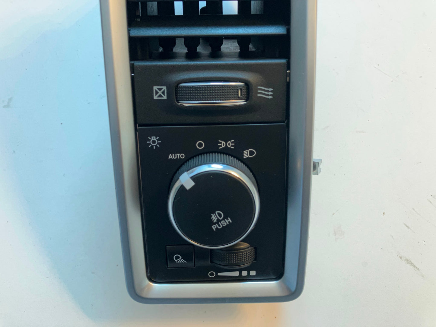 Headlight Switch with Left Side Vent, 2013-2018 Ram 1500 2500 3500 Silver Trim