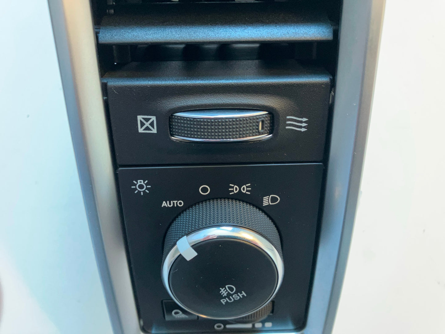Headlight Switch with Left Side Vent, 2013-2018 Ram 1500 2500 3500 Silver Trim