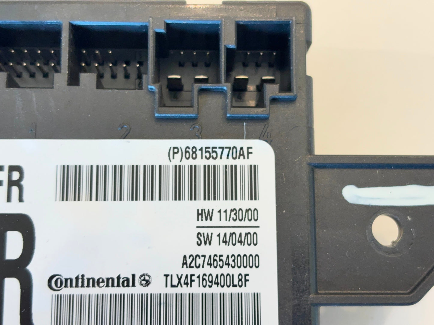Passenger Side Door Module, 2013-2016 Ram 1500 2500 3500, Manual Fold Mirrors, 68155770
