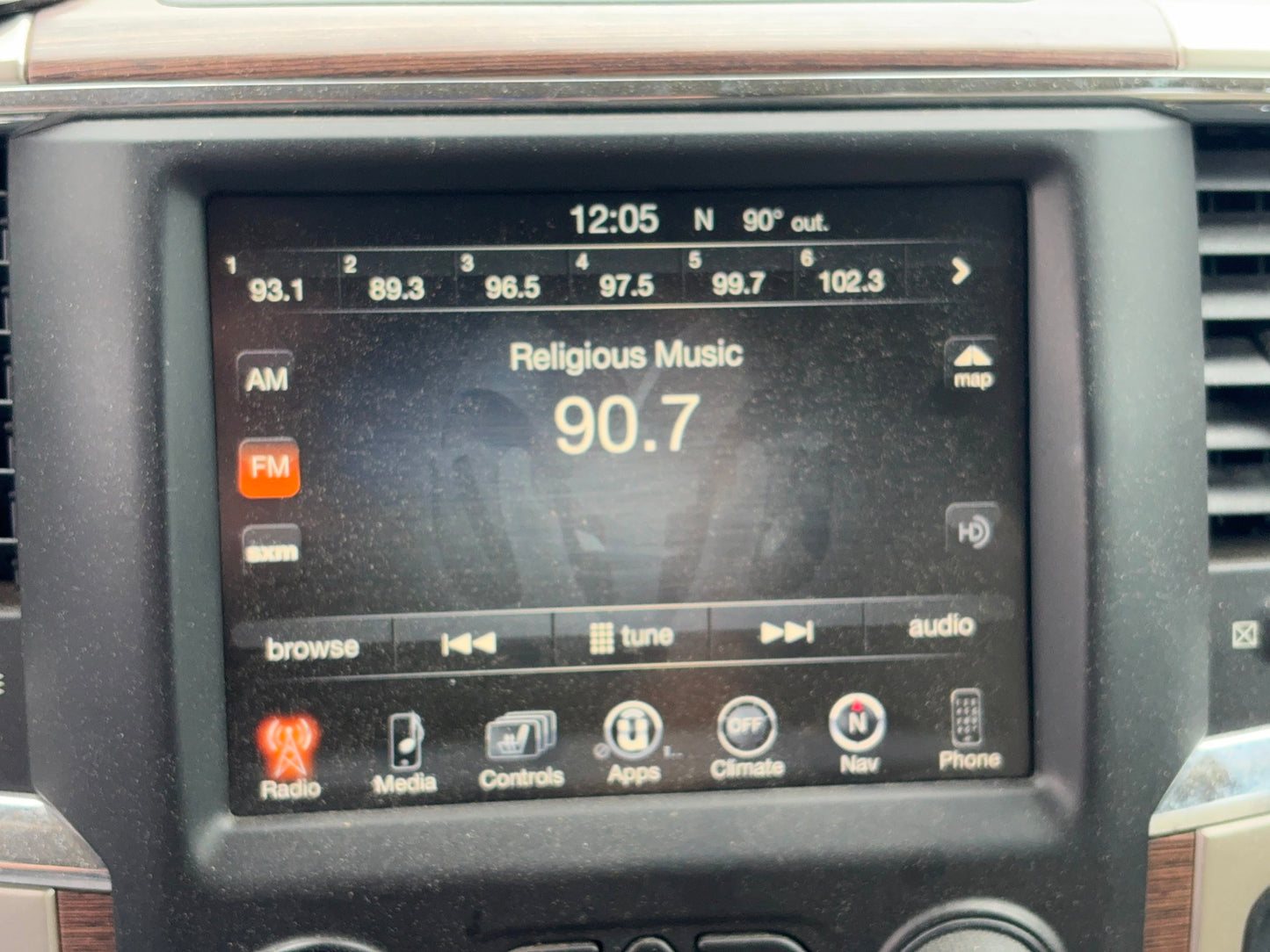 Replacement Touchscreen for 2013-2017 Ram 1500 2500 3500 UConnect VP4 Radio Used
