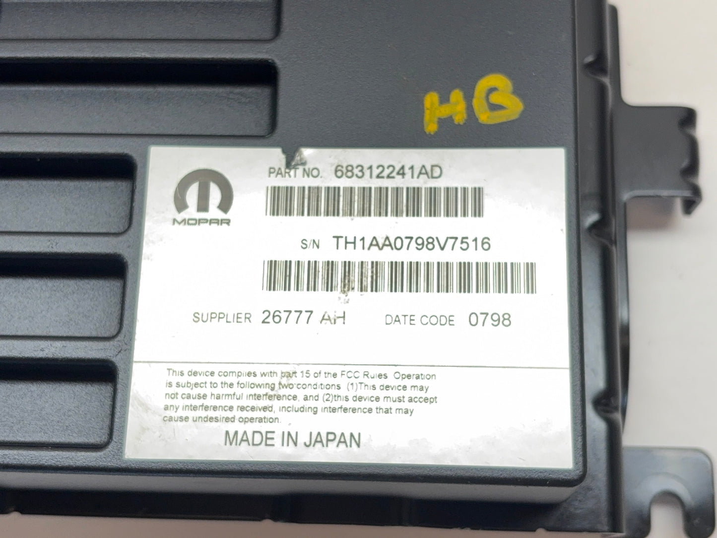 Active Noise Cancellation Module, 2019-2024 Ram 1500 New Style, 68312241AD