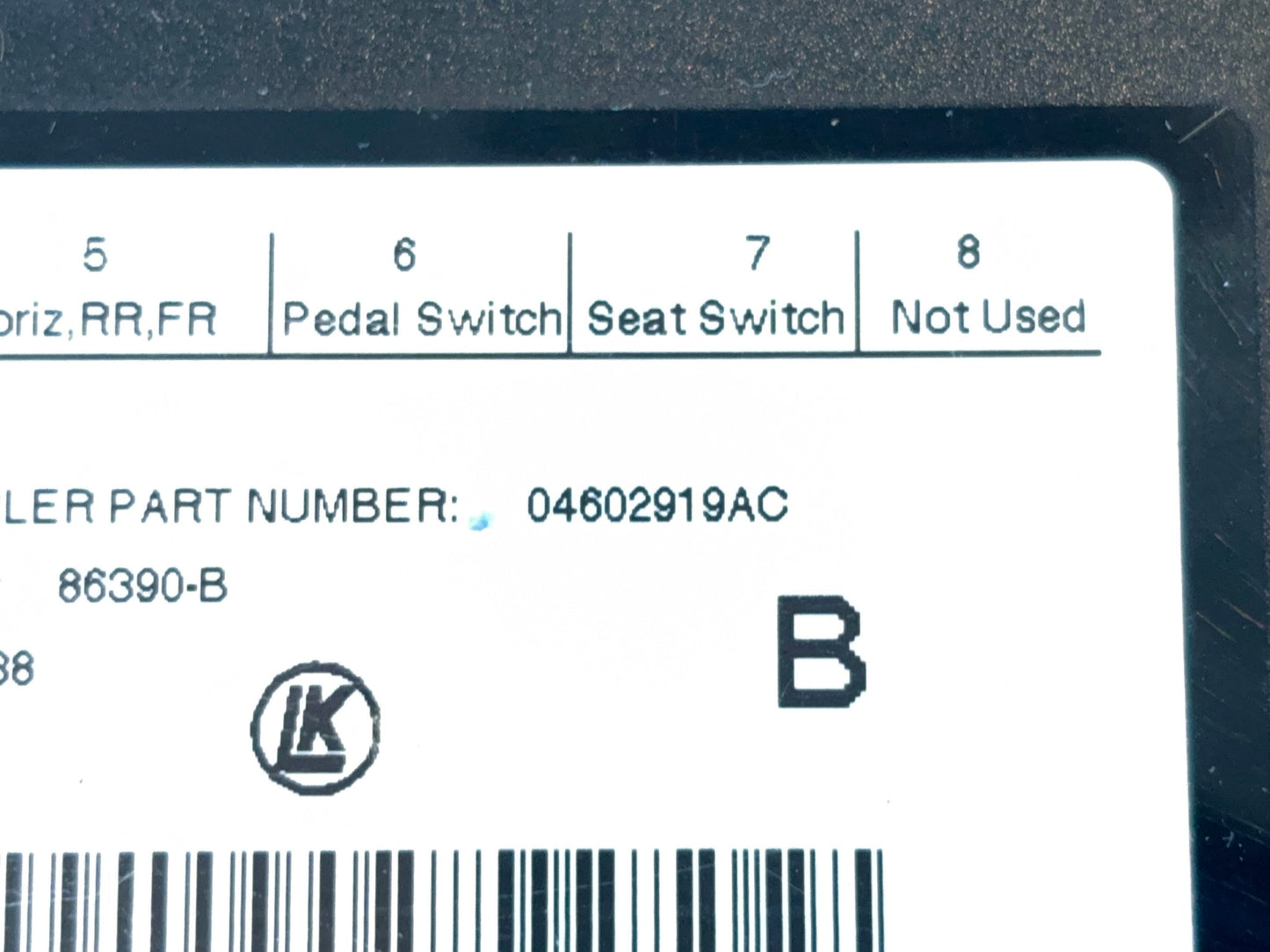 Seat Memory Module 2009-2012 Ram 1500 2010-2012 Ram 2500 3500 04602919AC