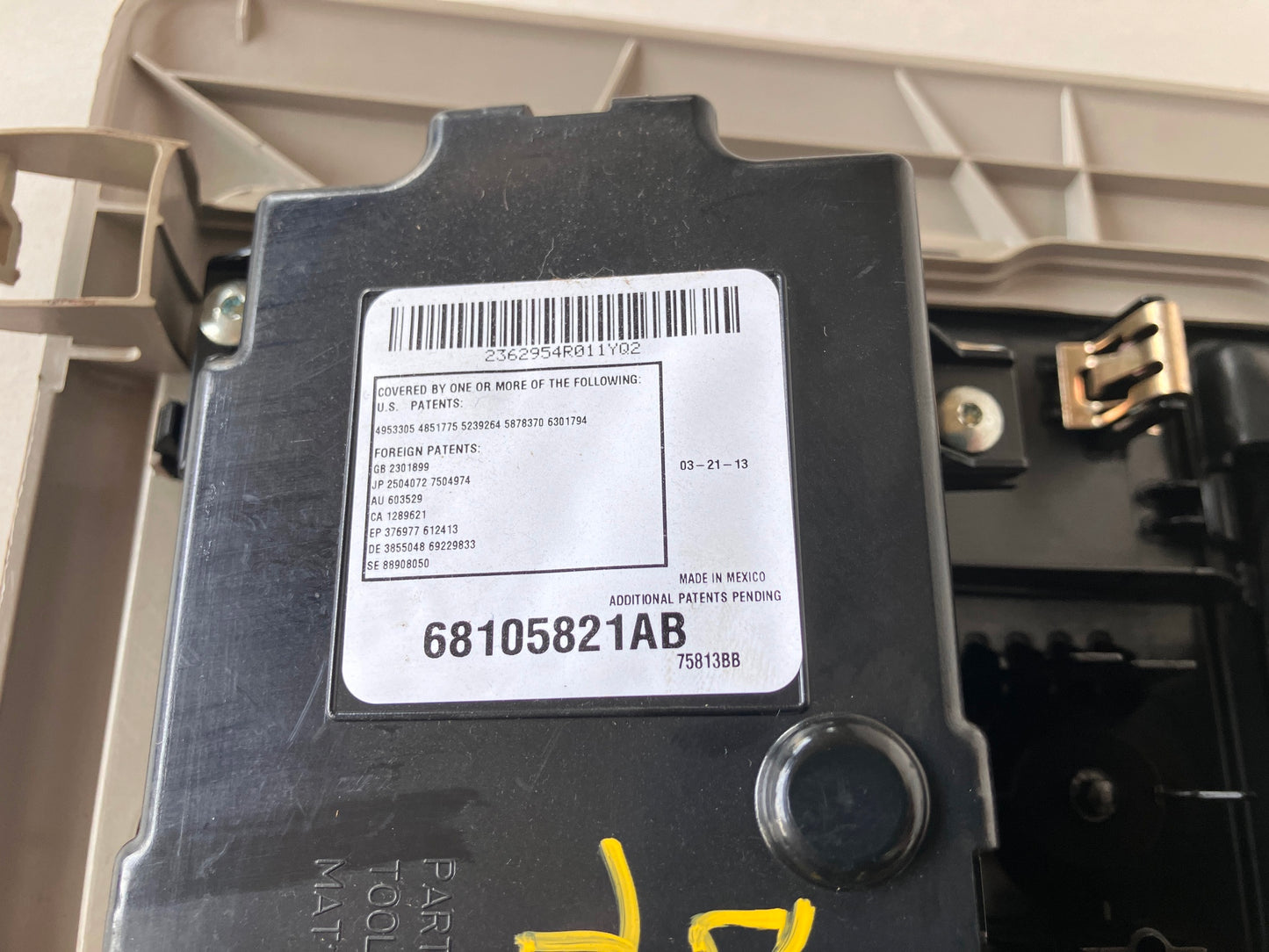 Overhead Console with Module 2013-18 Ram 1500 2500 3500 Map Lights Pwr Sliding