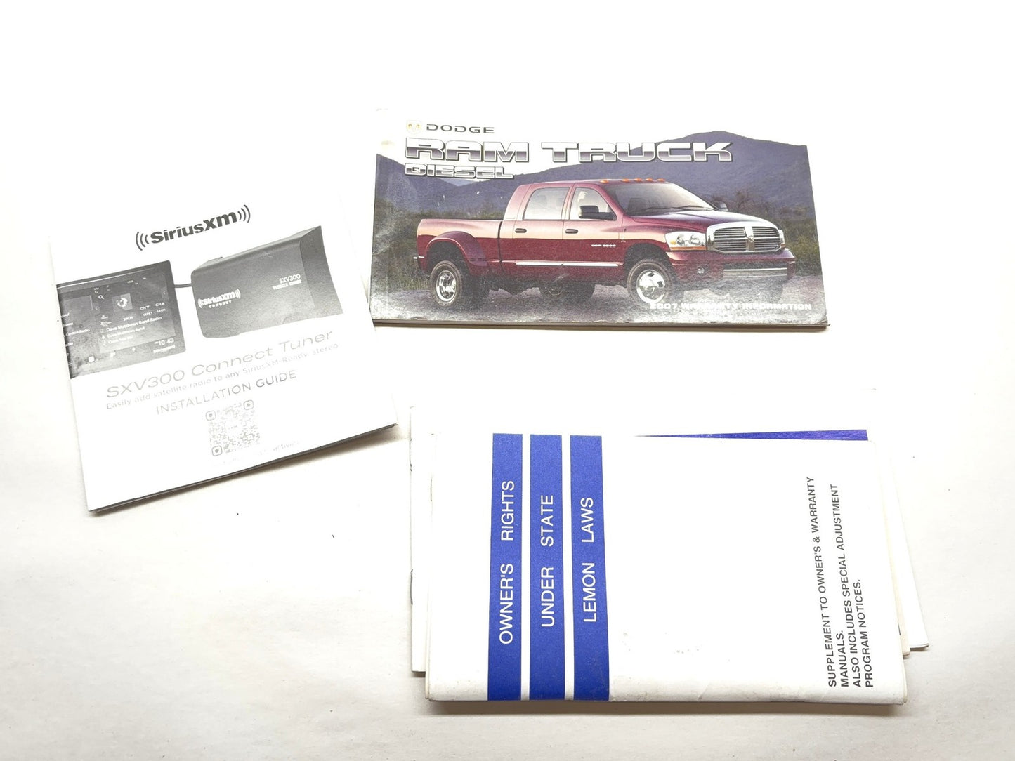 Owner's Manual 2007 Dodge Ram 2500 3500 5.9 and 6.7 Cummins Diesel Engines Only
