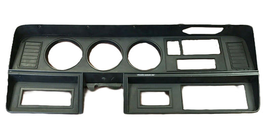 Instrument Panel Bezel, 1981-1993 Dodge Ram Pickup and Ramcharger, Black, A/C Delete
