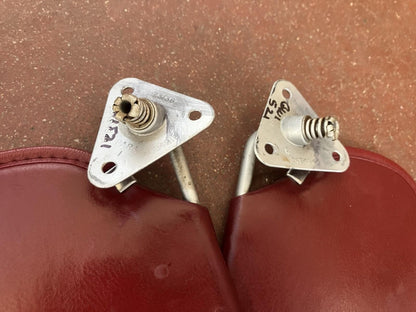 Sun Visor Pair, 1981-1993 Dodge W150 W250 W350 Ramcharger 4X4 Maroon Vinyl, Used