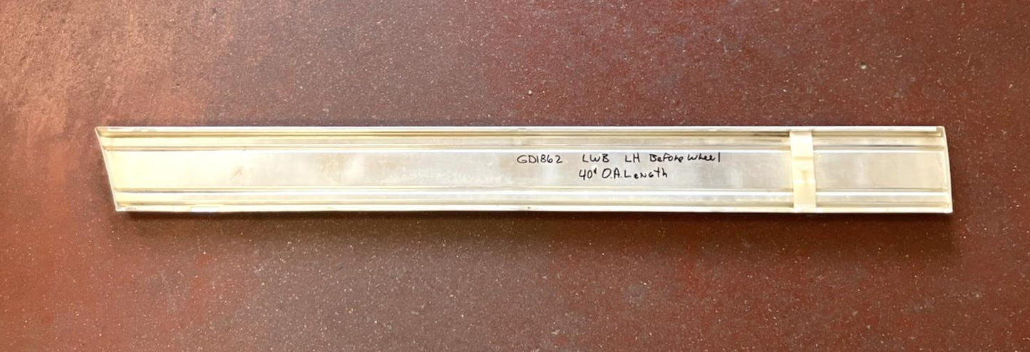 LH Bed Molding (Before Wheel), 1981-1990 Dodge Ram Pickup, Long Wheelbase