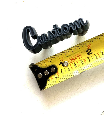 Dashboard "Custom" Emblem, 1979 Dodge 100 200 300