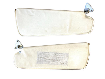 Sun Visor Pair, 1975-93 Dodge Pickup and Ramcharger White Vinyl