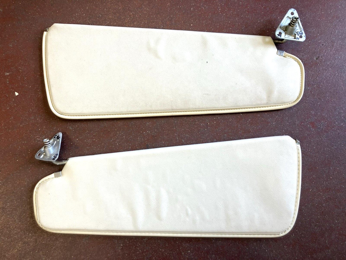 Sun Visor Pair, 1975-93 Dodge Pickup and Ramcharger White Vinyl