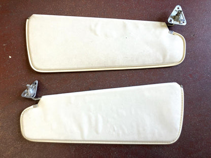 Sun Visor Pair, 1975-93 Dodge Pickup and Ramcharger White Vinyl