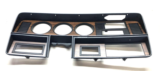 1981-1987 Dodge Ram Woodgrain A/C Delete Instrument Cluster Bezel.