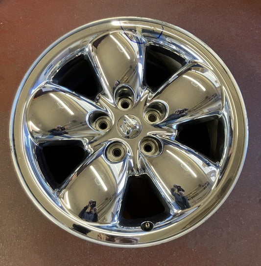20x9 Chrome Clad Wheel 2002-05 Dodge Ram 1500 52113153. Hollander # 560-2167A