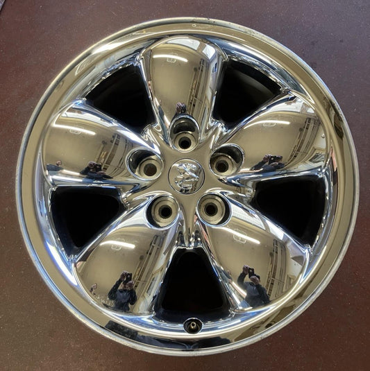 20x9 Chrome Clad Wheel 2002-05 Dodge Ram 1500 52113153. Hollander # 560-2167A