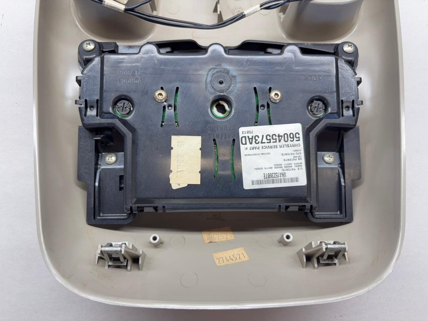 Overhead Console 2002 Dodge Ram 1500 with Sunglass Bin Cubby Module, Used OEM