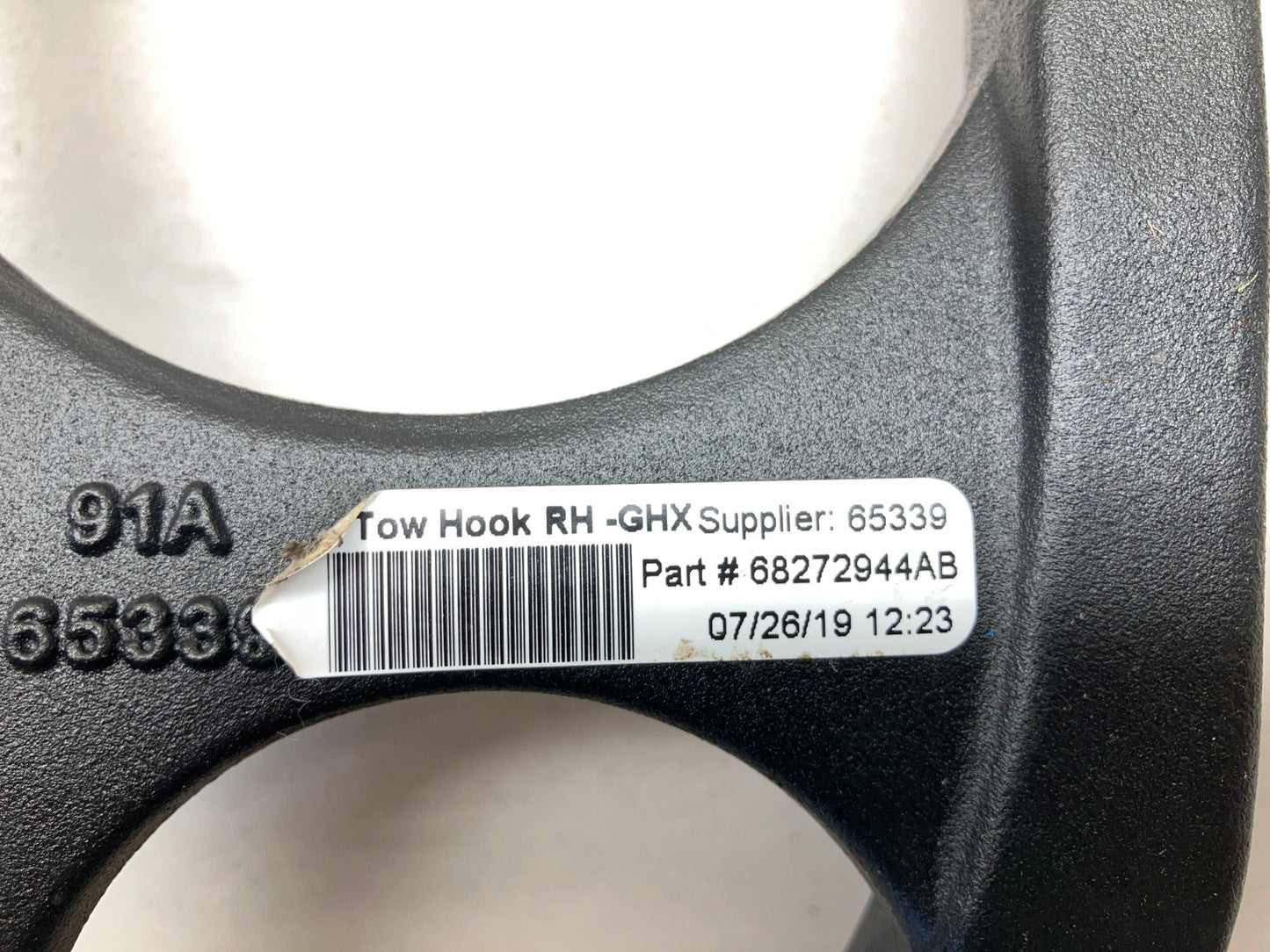 Tow Hook Set 2019-2024 Ram 1500 New Body Style 68323650/3651, Black No Hardware