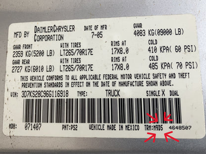 Floor Console Cup Holders 2006-2008 Ram 1500 06-09 Ram 2500 3500 Medium Slate D5