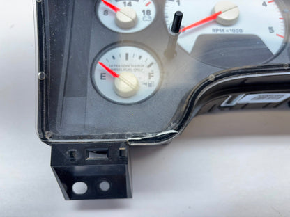 Speedometer, Instrument Cluster, 2008 Ram 2500 3500 6.7L Cummins *Lens Cracked*