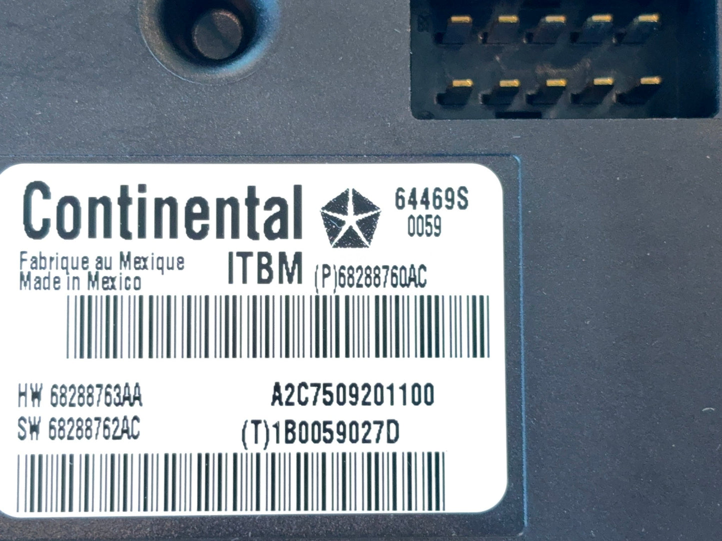 Trailer Tow Module, 2016-2018 Ram 1500 2500 3500 2019+ Classic ITBC 68288760AC