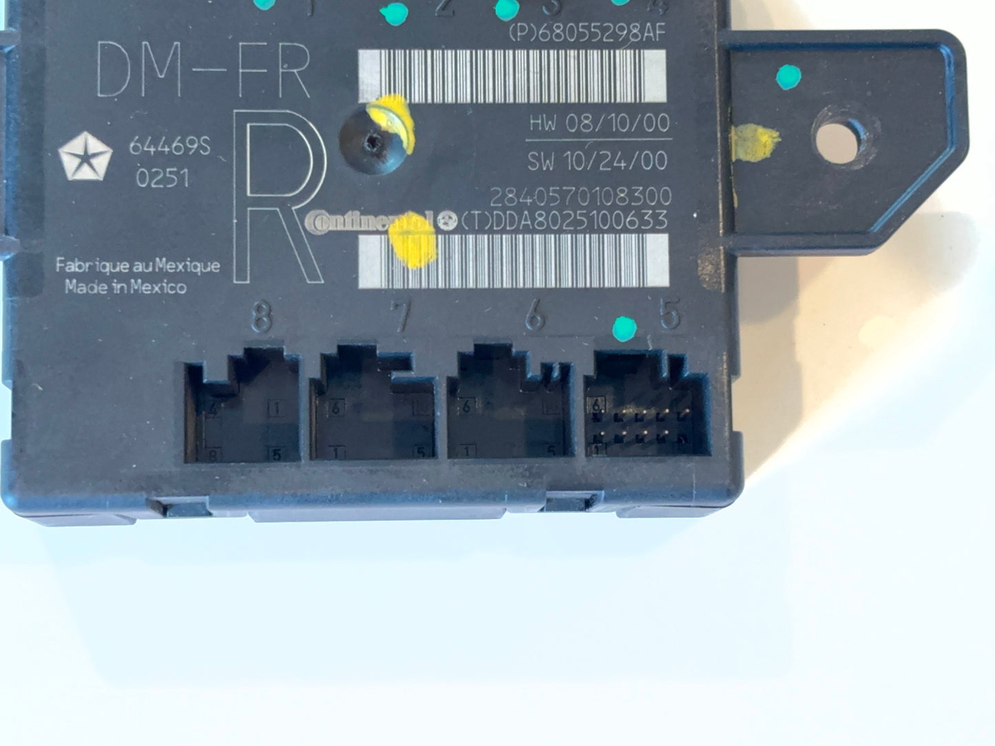 Passenger Side Door Module, 2010-2012 Ram 1500 2500 3500, 68055298AC RH
