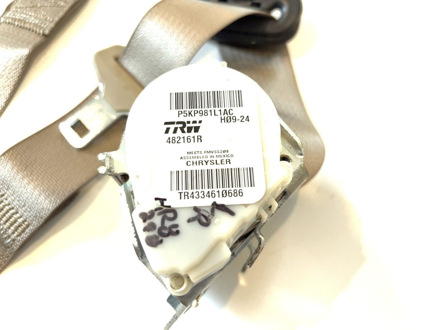 Rear Seat Belt Retractor, LH or RH 2013-18 Dodge Ram 1500 2500 3500 5KP981L1AC