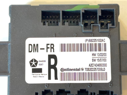 Passenger Side Door Module, 2017-2018 Ram 1500 2500 19+ Classic RH 68225102AC