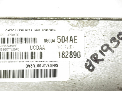 2008 Ram 1500 Engine Computer ECM PCM, 5.7L, 5094504AE 590-1035