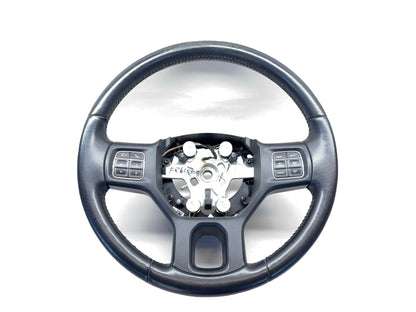 Leather Steering Wheel Ram 2013-18 Ram 1500 2500 3500 Black 5NH77DX9AA w Buttons