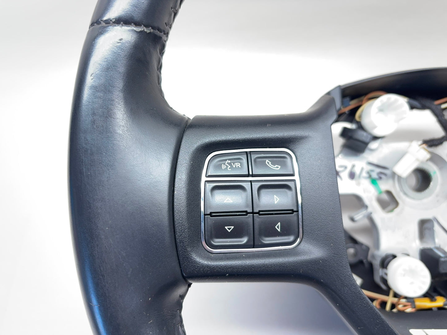 Leather Steering Wheel Ram 2013-18 Ram 1500 2500 3500 Black 5NH77DX9AA w Buttons