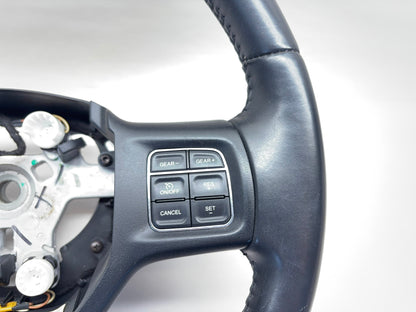 Leather Steering Wheel Ram 2013-18 Ram 1500 2500 3500 Black 5NH77DX9AA w Buttons