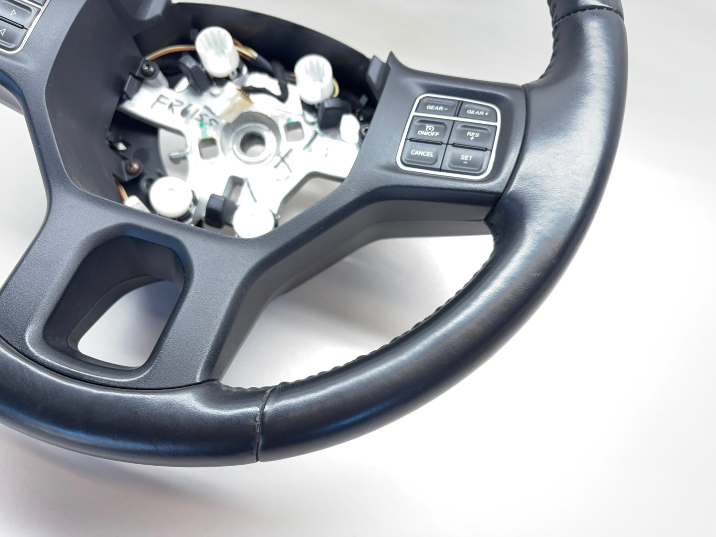 Leather Steering Wheel Ram 2013-18 Ram 1500 2500 3500 Black 5NH77DX9AA w Buttons