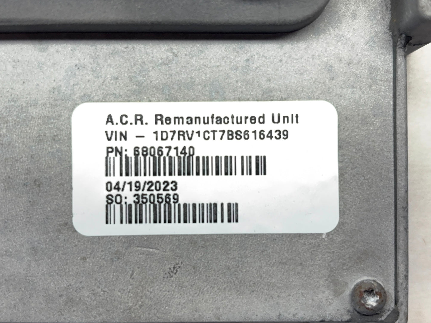 2011 Ram 1500 Engine Computer 5.7L Hemi 68067140 590-2209 Reprogram Required