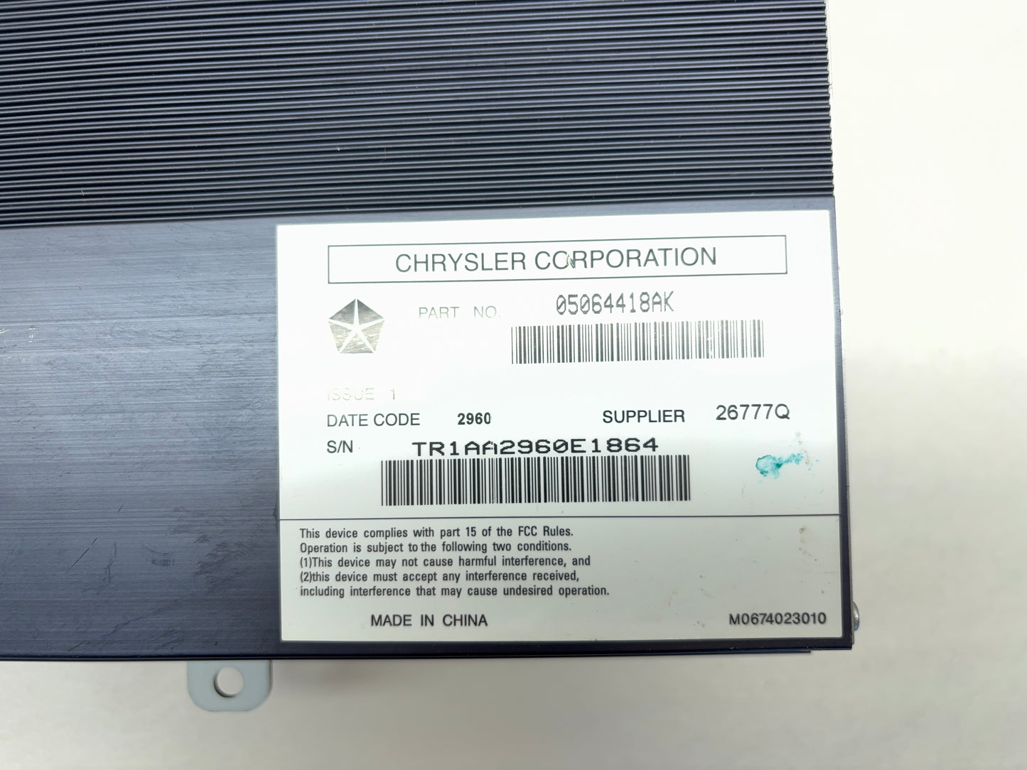 Factory Amplifier, 2010-2011 Ram 1500 2500 3500, 05064418AK