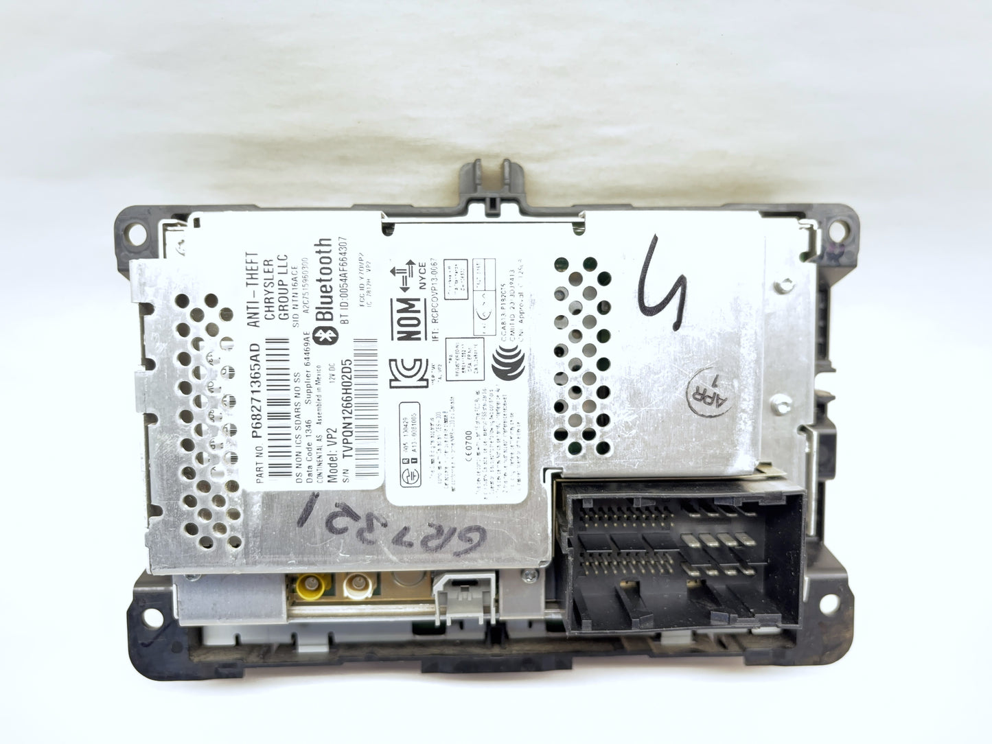 5.0 Radio VP2 2016 Ram 1500 2500 3500 68271365AD BlueTooth BackUp