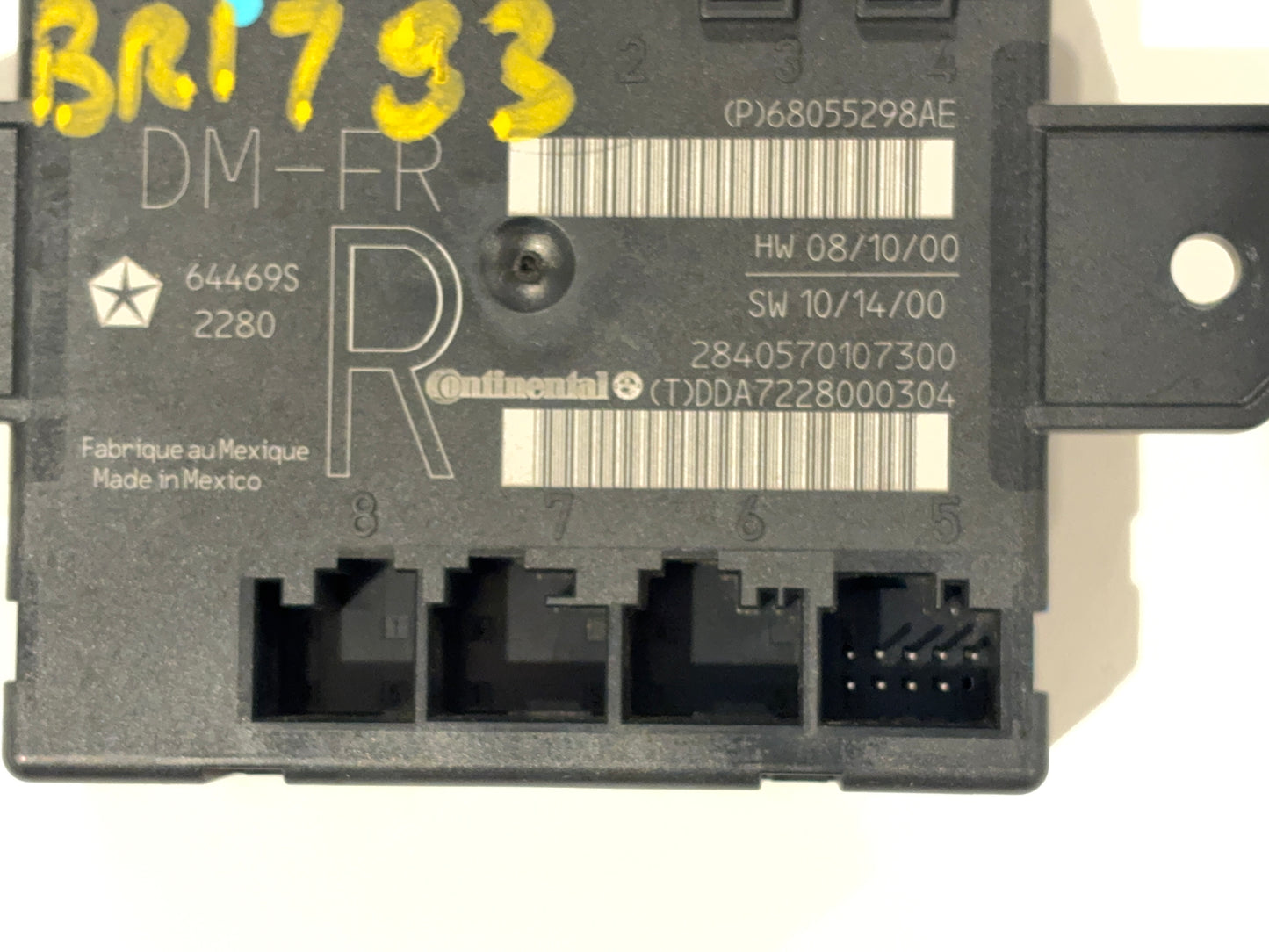 Passenger Side Door Module, 2010-2012 Ram 1500 2500 3500, RH 68055298AE