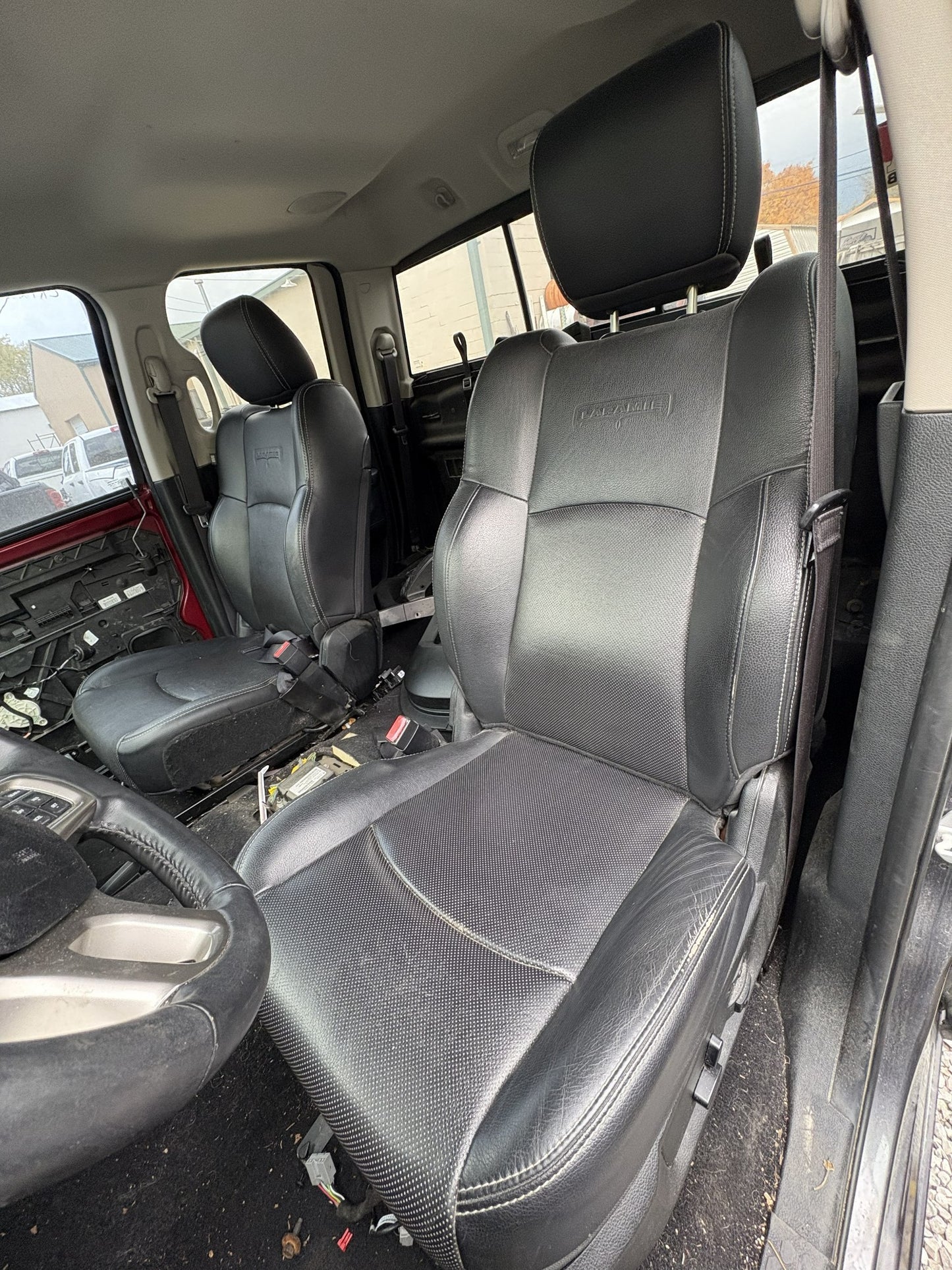 Black Leather Front Seats, 2013-2018 Ram 1500 2500 3500 Htd Vent Mem *NO SHIP