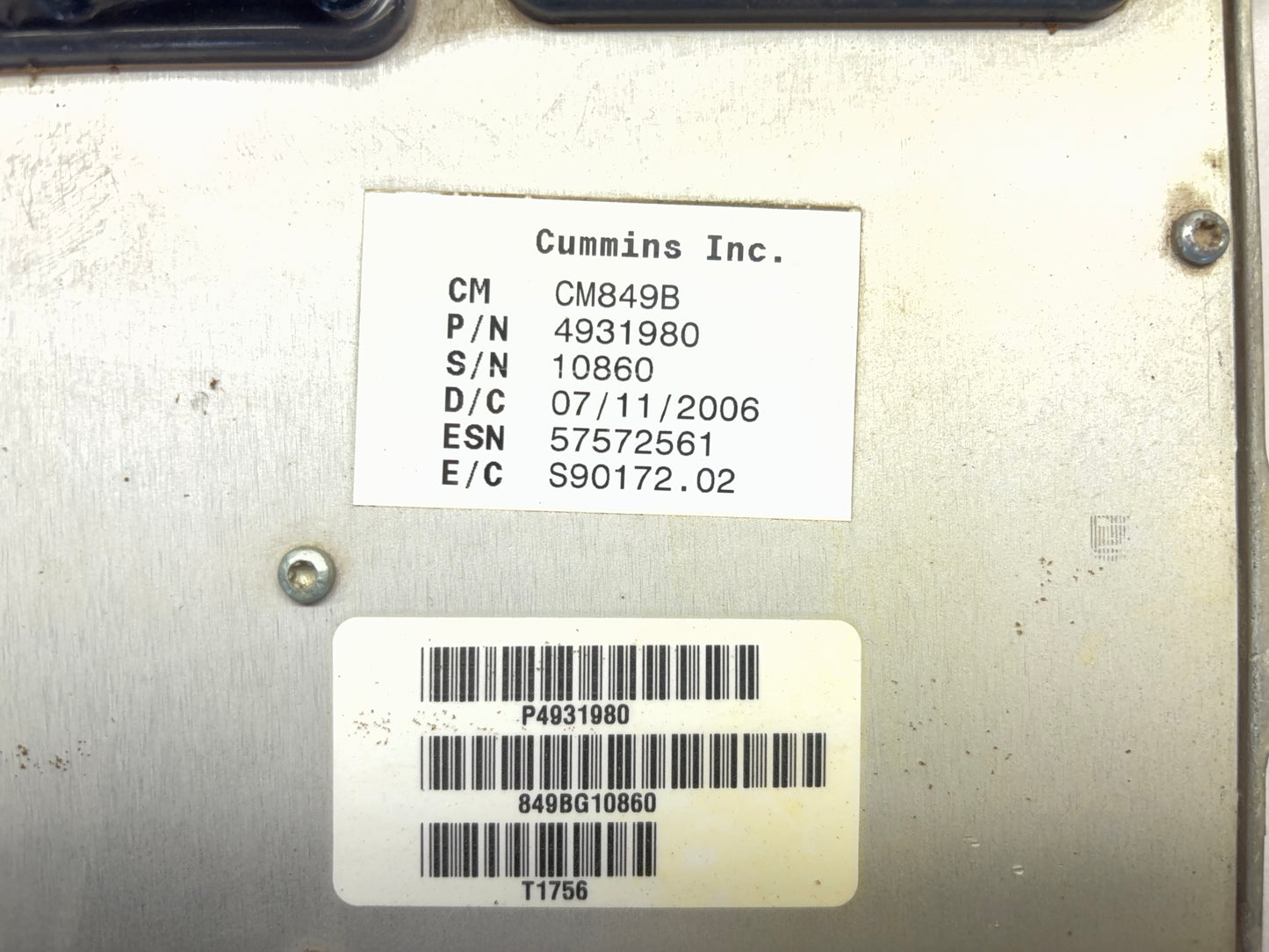 2007 Ram 2500 3500 Engine Computer, 5.9L Cummins Diesel 4931980 CM849B, Automatic Transmission