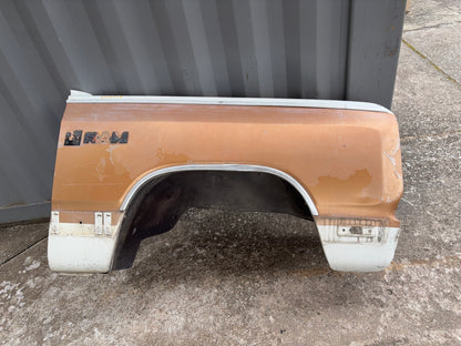 Passenger Right Side Fender, 1981-1993 Dodge Truck Pickup Ramcharger PICKUP ONLY