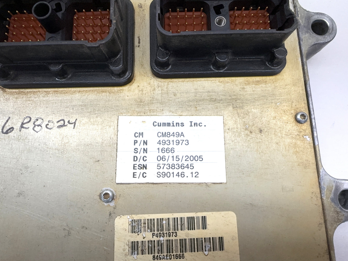 2006 Ram 2500 3500 Engine Computer 5.9L Cummins Diesel 4931975 ManualCM849A Used