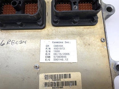 2006 Ram 2500 3500 Engine Computer 5.9L Cummins Diesel 4931975 ManualCM849A Used