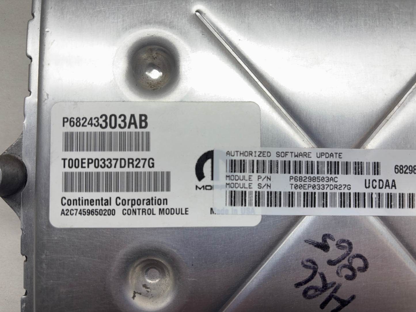 Engine Computer, ECU PCM ECM 2016-18 Ram 1500 5.7 8-SPD 68243303AB 68298503AC