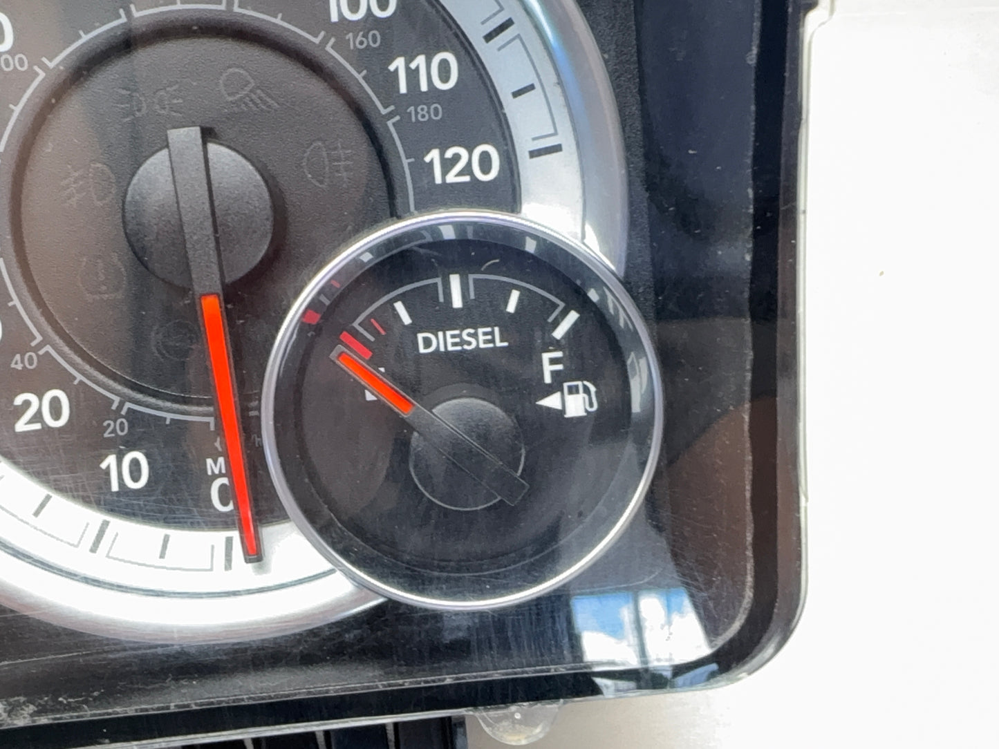 Speedometer Cluster 2018 Ram 2500 3500 7" LCD Screen Diesel 68340666AB Used OEM