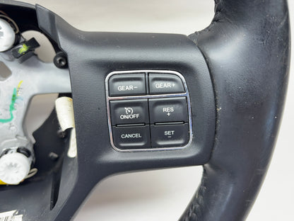 Heated Leather Steering Wheel Ram 1500 2500 3500 13-18 Black 1XC20DX9 *Very Worn