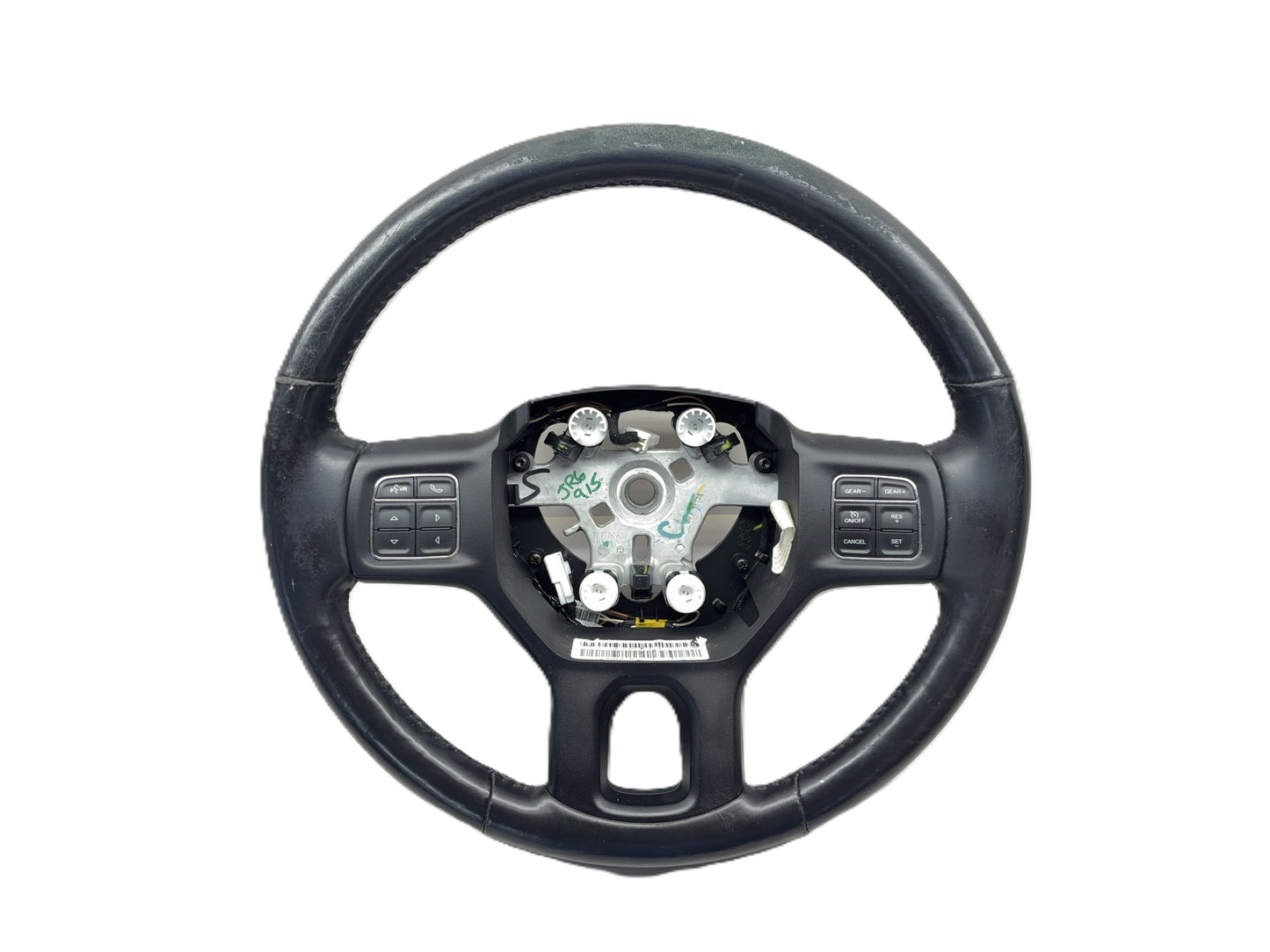 Heated Leather Steering Wheel Ram 1500 2500 3500 13-18 Black 1XC20DX9 *Very Worn