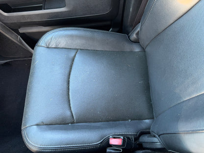 Laramie Crew Cab Leather Seat Set with Center Jump Seat for 2013-2018 Ram 1500 2500 3500, Black, Trim Code X9