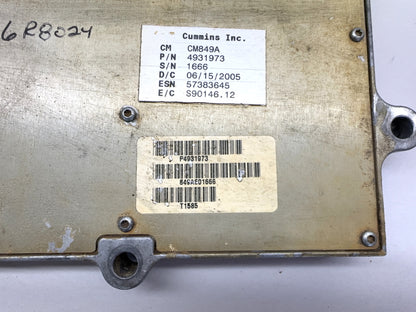2006 Ram 2500 3500 Engine Computer 5.9L Cummins Diesel 4931975 ManualCM849A Used