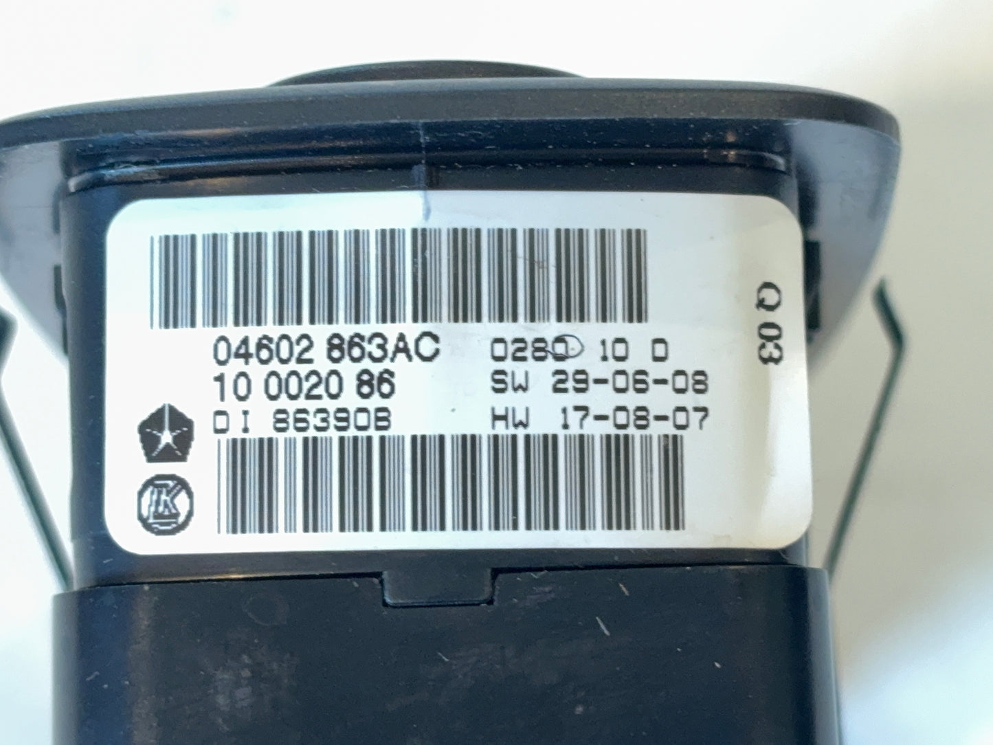 Driver Left Side Master Power Window Switch 10-12 Ram 1500 2500 3500 4602863AC