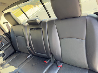 Laramie Crew Cab Leather Seat Set with Center Jump Seat for 2013-2018 Ram 1500 2500 3500, Black, Trim Code X9